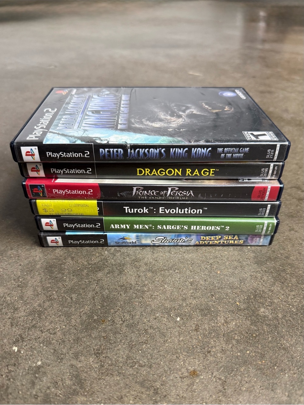 PlayStation 2 PS2 Game Lot Army Men Turok King Kong Prince of Persia